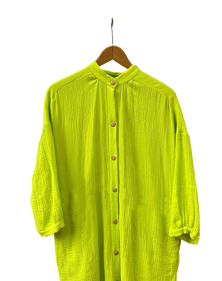 702 COTONER Relaxed shirt dress in organic cotton muslin CECILIA SÖRENSEN
