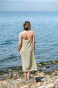 Double Gauze Beige Muslin Sleeveless Cami Dress Moa