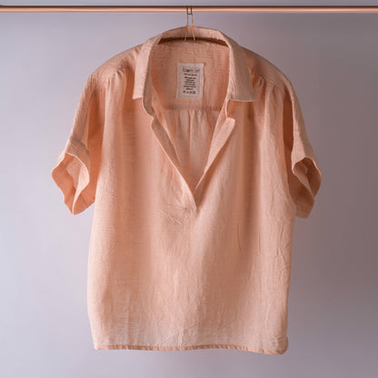 Loomist Sile Collared Top Tops loom.ist Blush