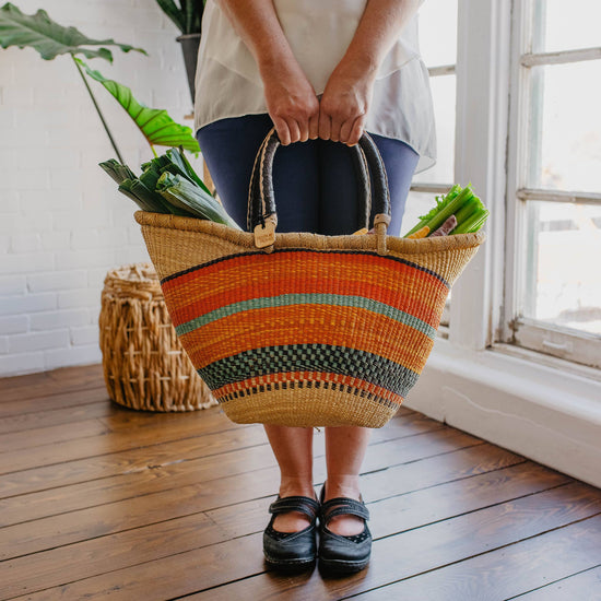 U Shopper Large - Traditional Palette Baskets Big Blue Moma   