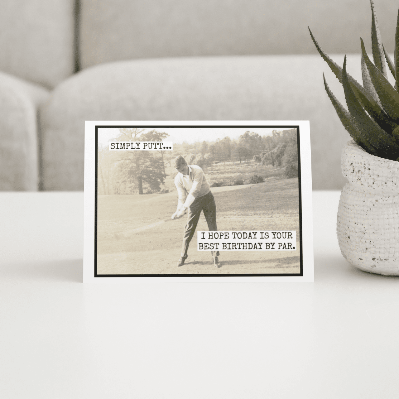 Birthday Card For Golfer. Simply Putt... Golfing. Greeting Cards Raven&