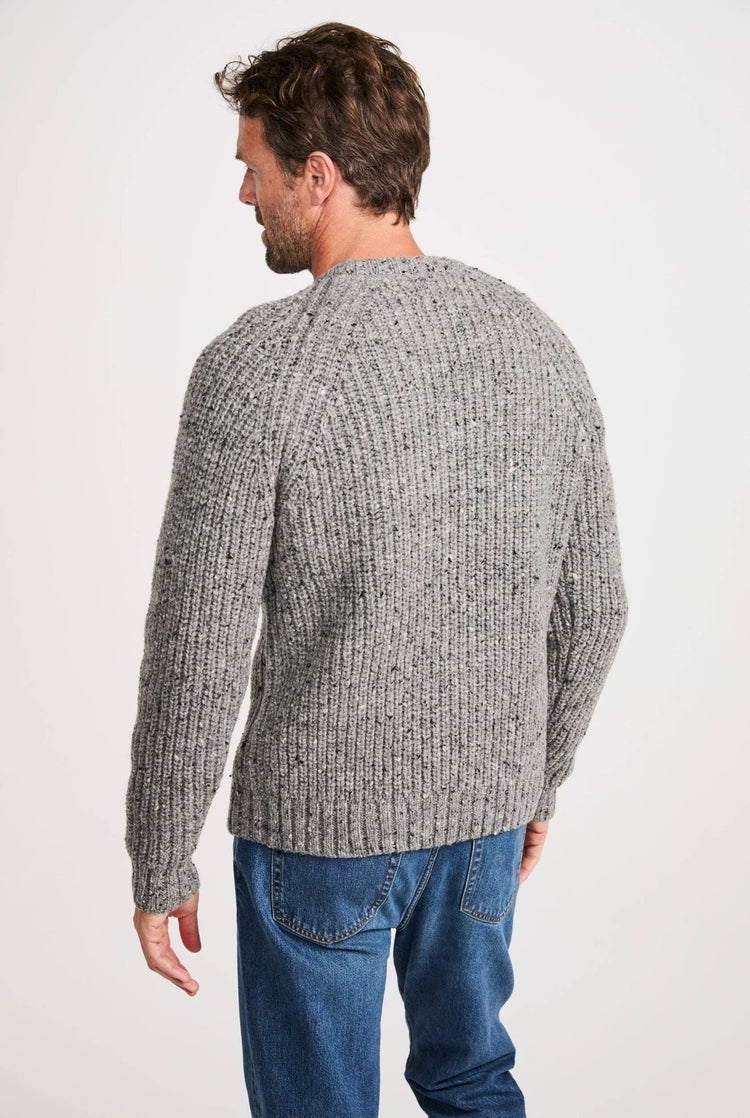 Killykeen Mens Fisherman Ribbed Crew - Grey Men&