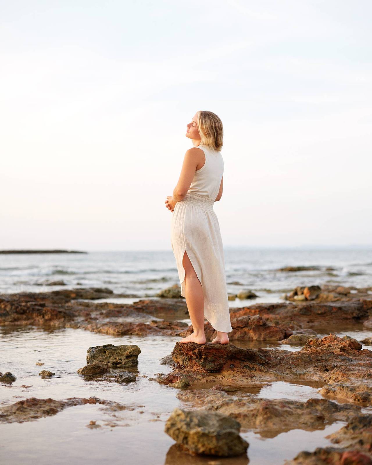 755 TAMARÍ Tank dress in soft organic cotton muslin & jersey CECILIA SÖRENSEN