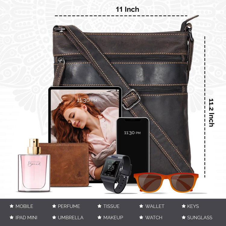 Leather Crossbody Purse Greenwood Leather