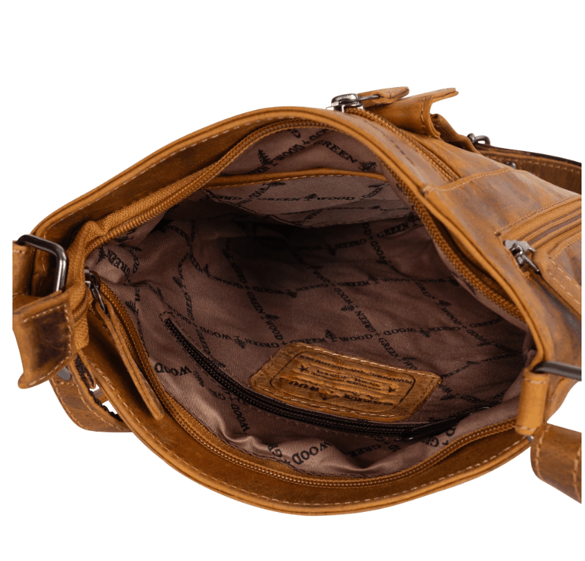 Ladies Cross Body Leather Bag Lucy LD007 Greenwood Leather