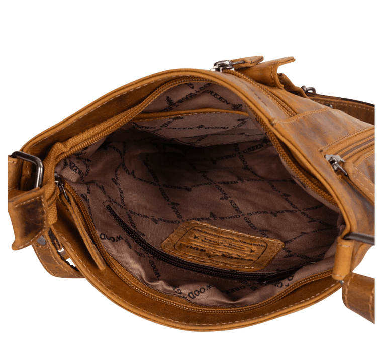 Ladies Cross Body Leather Bag Lucy LD007 Greenwood Leather