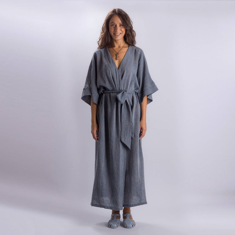 Loomist Sile Maxi Wrap Dress Dress loom.ist Marine