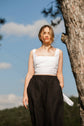 High Waisted Linen Pants Pants Moa