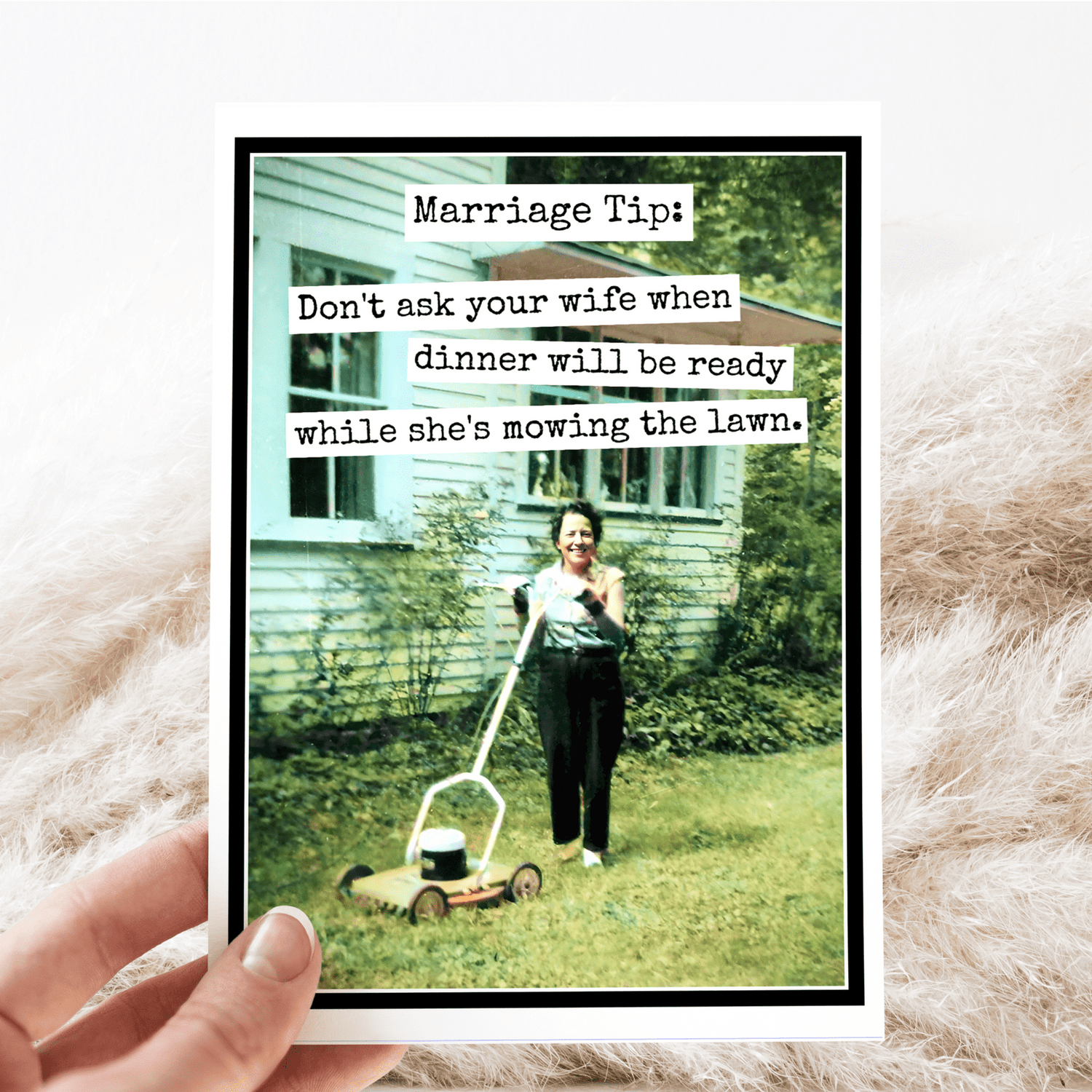 CARD. Marriage Tip. Funny Greeting Card. Anniversary. Greeting Cards Raven&