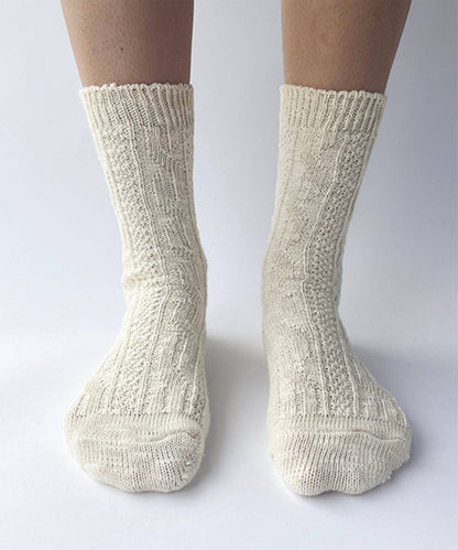 OKAYOK 100% Cotton Jenny Crew Socks OKAYOK S/M Natural