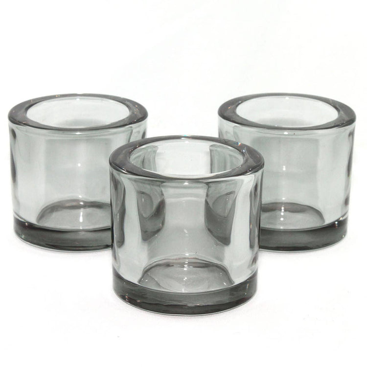 Heavy Glass Votive Holder | Smoke Candle Holders Twilight Collection   