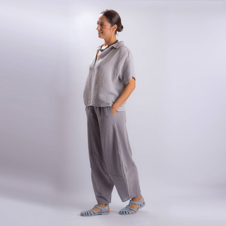 Loomist Sile Collared Top Tops loom.ist