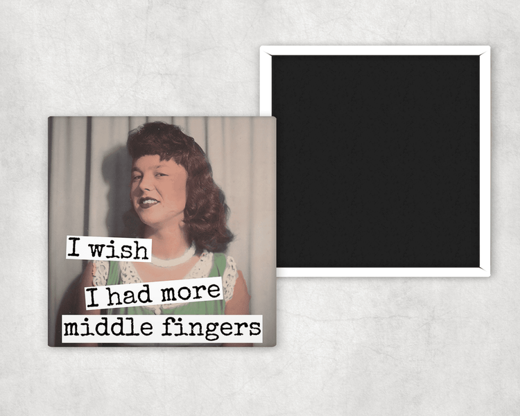 Magnet. I Wish I Had More Middle Fingers Magnets Raven&
