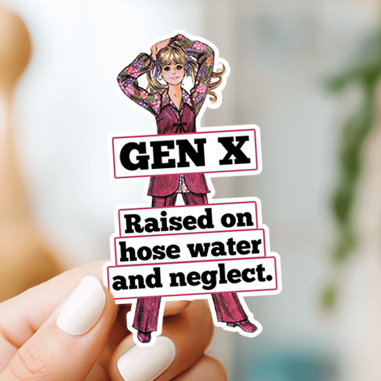 STICKER. Genx Raised On Hose Water And Neglect. Stickers Raven&