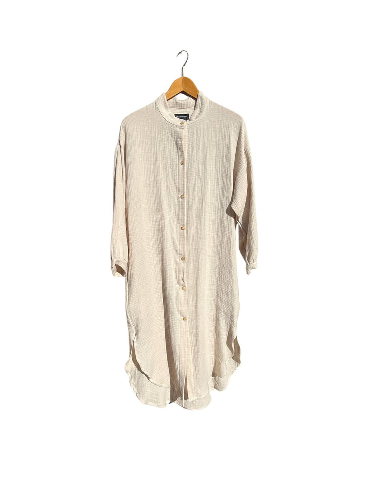 702 COTONER Relaxed shirt dress in organic cotton muslin CECILIA SÖRENSEN