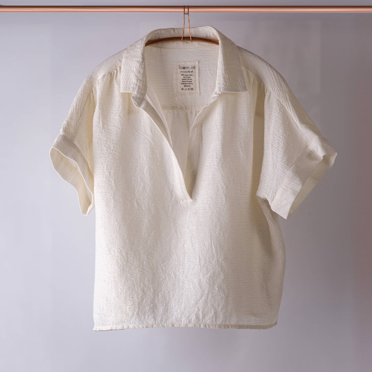 Loomist Sile Collared Top Tops loom.ist