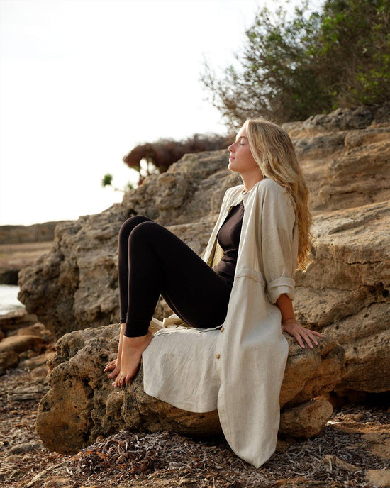706 TRÉVOL Shirt dress in Organic Canvas Linen CECILIA SÖRENSEN