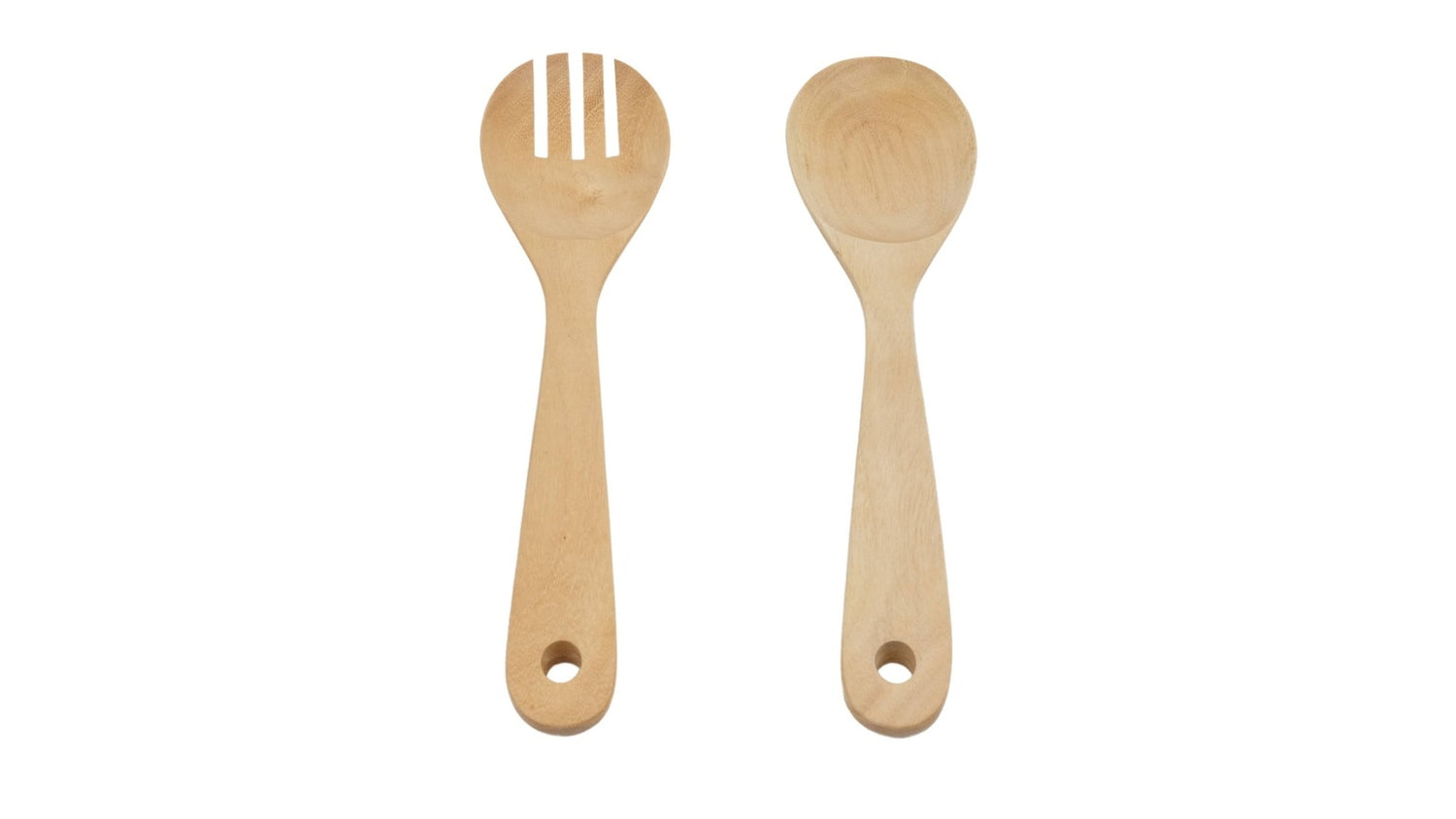 Wood Salad Server Set 26cm x 26cm / Wooden Salad Set Salad Spoons Baroy   