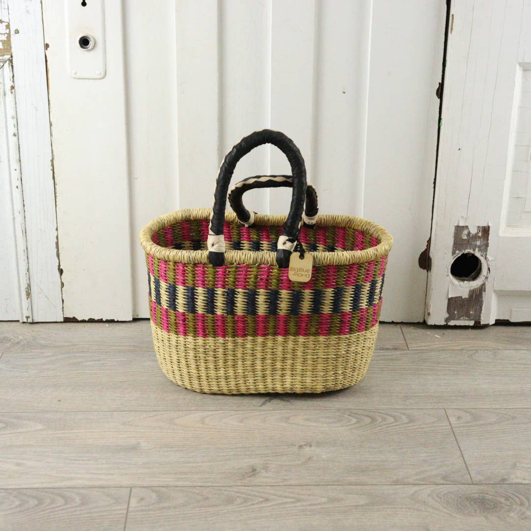 Oval Basket with Two Handles Medium - Traditional Palette Baskets Big Blue Moma   