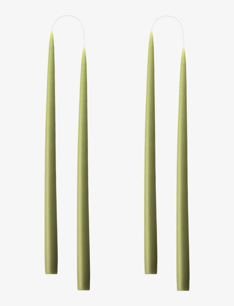 Olive Danish Taper Candle | Set of Two Candles Twilight Collection   