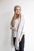 Alpaca & Lambswool Scarf Scarf Linen Way Inc. Light Grey with Tan Checks  