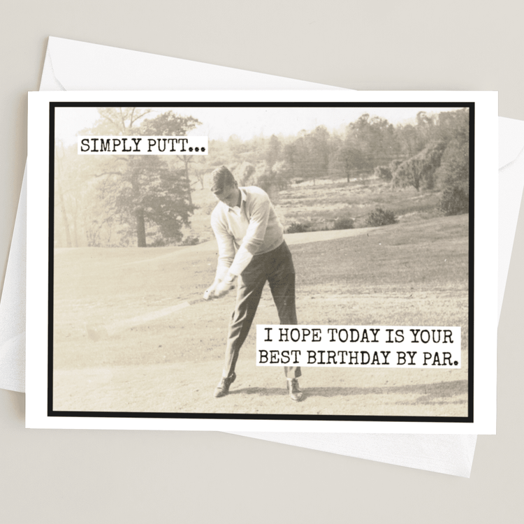 Birthday Card For Golfer. Simply Putt... Golfing. Greeting Cards Raven&