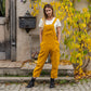 Linen Pinafore Jumpsuit Nicci Spicy Yellow Jumpsuit menique   