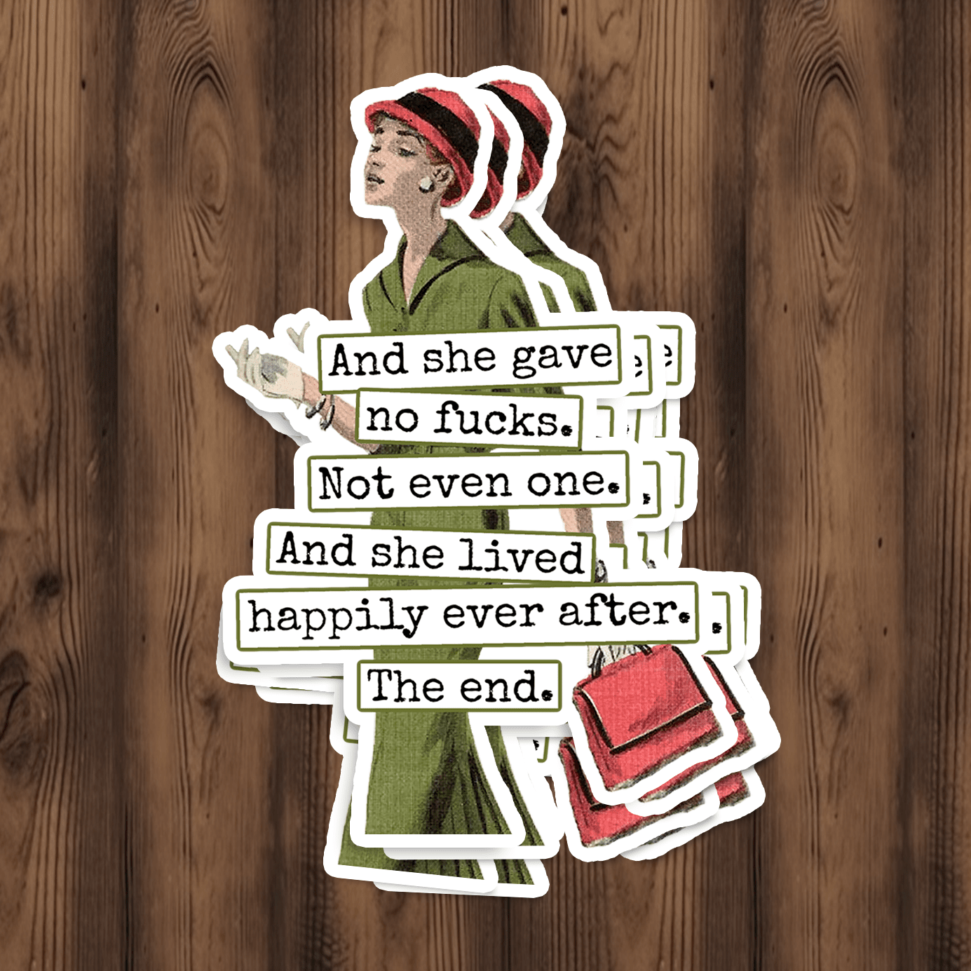 Sticker. And She Gave No Fucks. Not Even One. Stickers Raven&