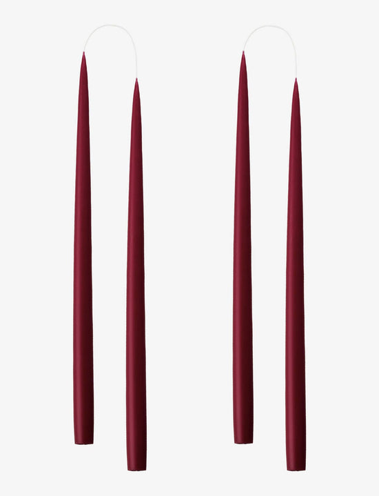 Red Danish Taper Candle | Set of Two Candles Twilight Collection