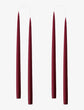 Light Burgundy Danish Taper Candle | Set of Two Candles Twilight Collection   