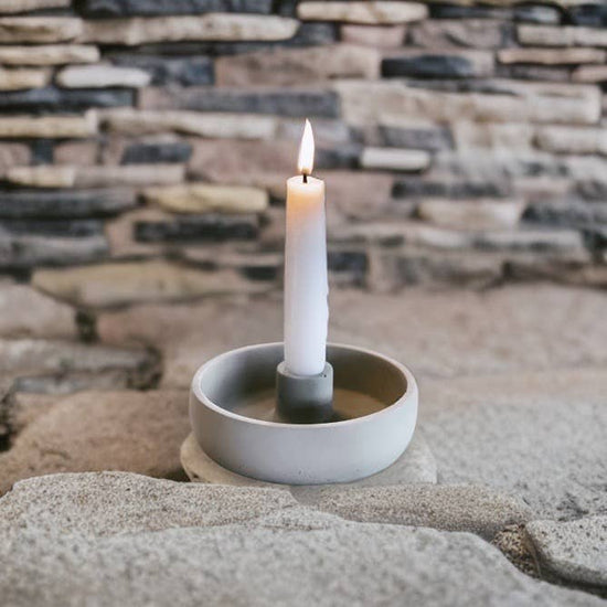 Concrete Candlestick Holder | WS Candle Holders Wind + Willow Co.
