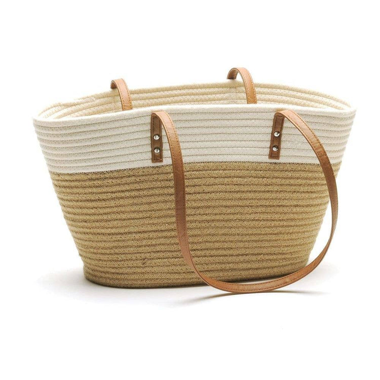 Jute And White Market Bag Baskets Bacon Basketware