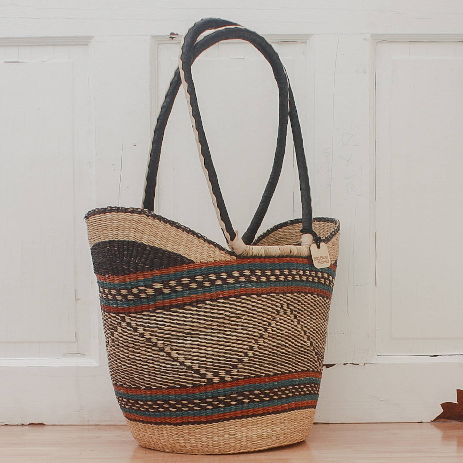 Shoulder Shopper - Natural Palette Baskets Big Blue Moma   