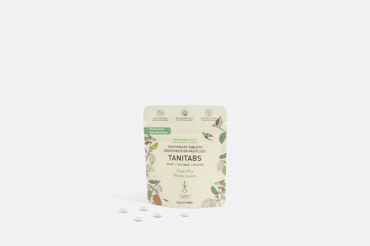 Toothpaste Tablets Fresh Mint - Compostable refill - 62 tabs TANIT
