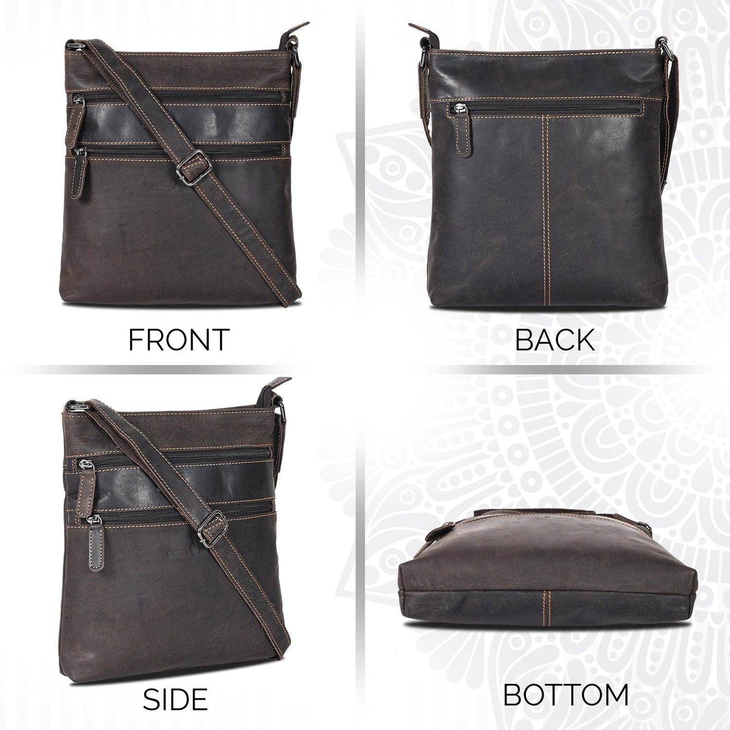 Leather Crossbody Purse Greenwood Leather