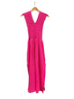 CECILIA SÖRENSEN Albazer V-neck Dress in Organic Cotton Muslin Dress CECILIA SÖRENSEN Fluorescent pink