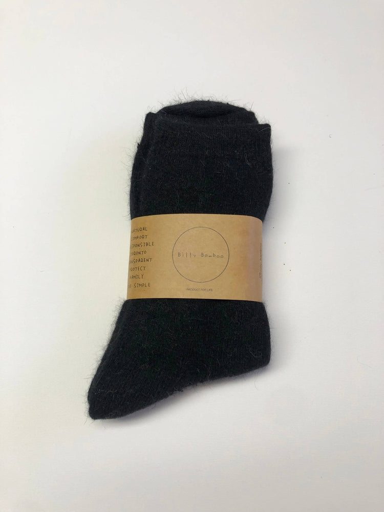 FLUFFY ANGORA SOCKS - NEUTRAL Socks Billy Bamboo Black  