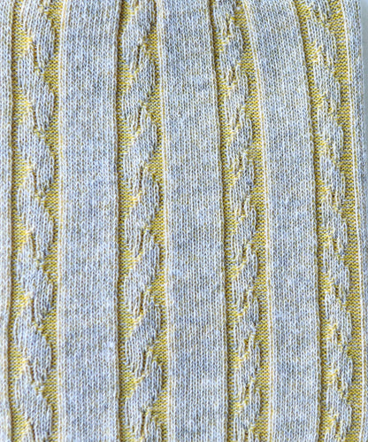Fall 25 | Cable Cotton Dress Socks OKAYOK S/M Golden Grey