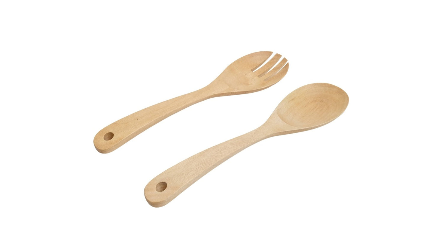 Wood Salad Server Set 26cm x 26cm / Wooden Salad Set Salad Spoons Baroy   