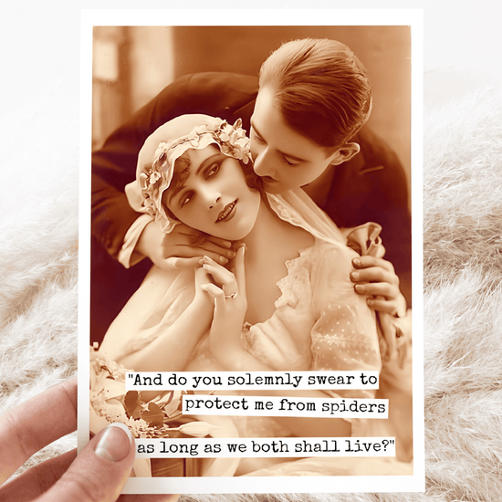 Wedding Card. Protect Me From Spiders... Greeting Cards Raven&