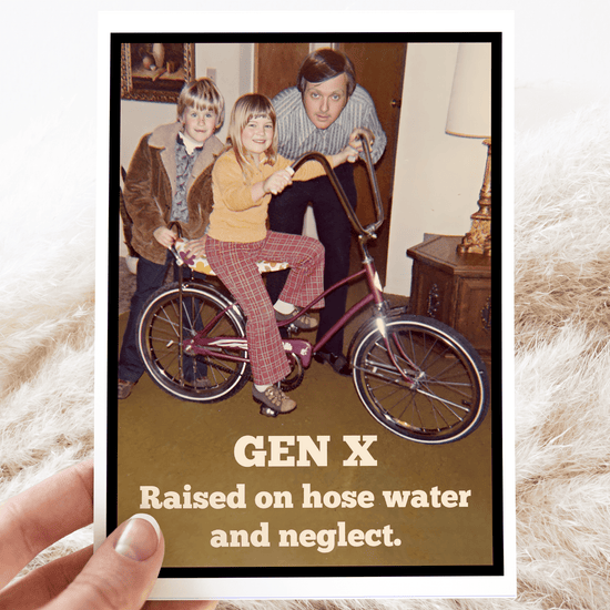 Vintage 70s Greeting Card. Gen X Raised On Hose Water... Greeting Cards Raven&