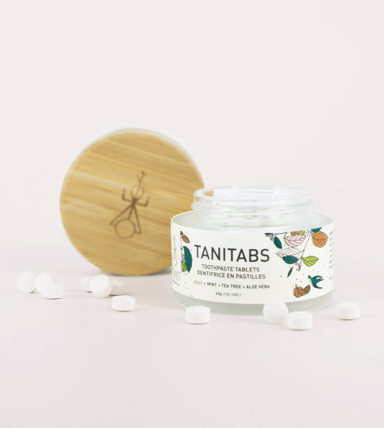 Toothpaste Tablets Fresh Mint - Reusable jar - 124 tablets TANIT