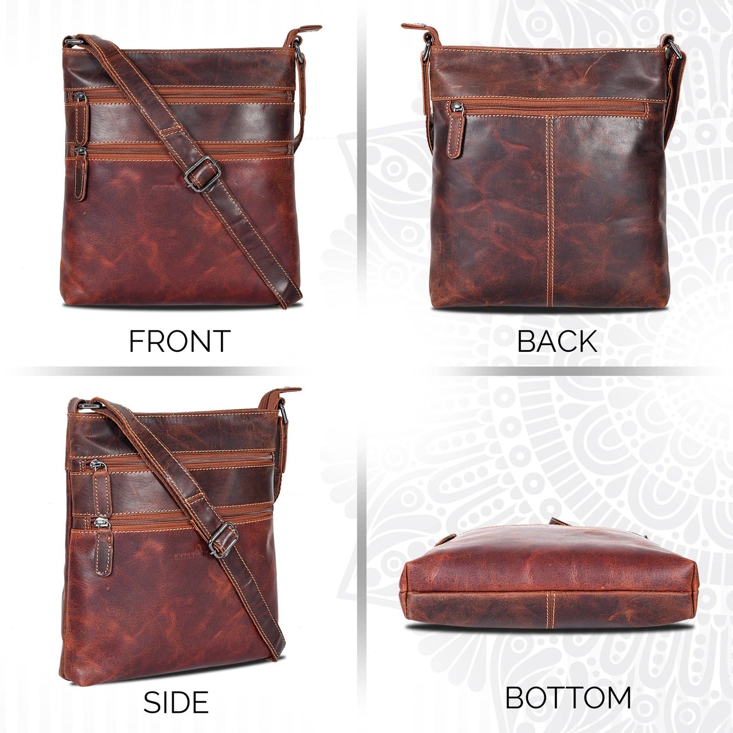 Leather Crossbody Purse Greenwood Leather
