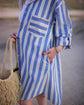Loomist Striped Short Linen Shirt Dress Shirtdress Moa