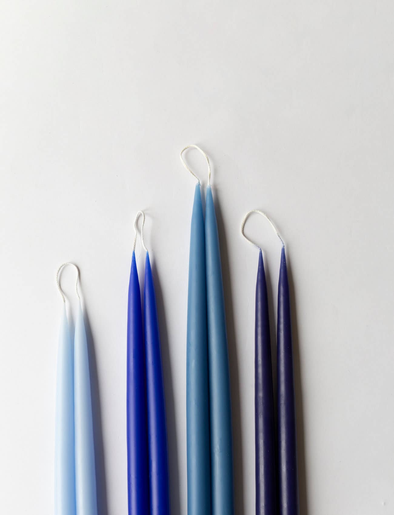 Blue Grey Danish Taper Candle | Set of Two Candles Twilight Collection   