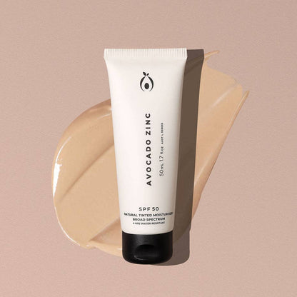SPF 50 Natural Tinted Moisturiser Personal Care Avocado Zinc Light