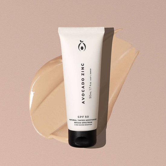 SPF 50 Natural Tinted Moisturiser Skin Care Avocado Zinc Light