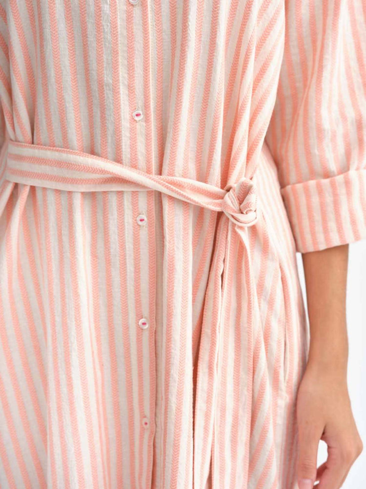 CECILIA SÖRENSEN Dress in Organic Fishbone Jacquard Dress CECILIA SÖRENSEN