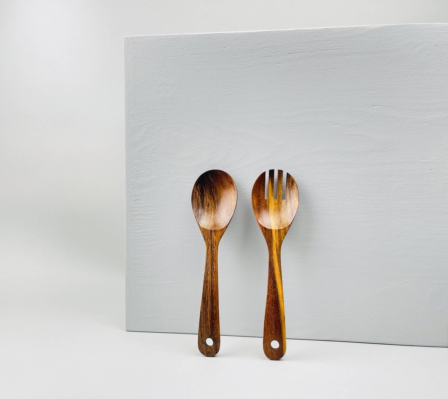 Wood Salad Server Set 26cm x 26cm / Wooden Salad Set Salad Spoons Baroy   