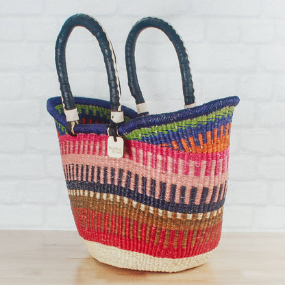 U Shopper - Natural Palette Baskets Big Blue Moma Large